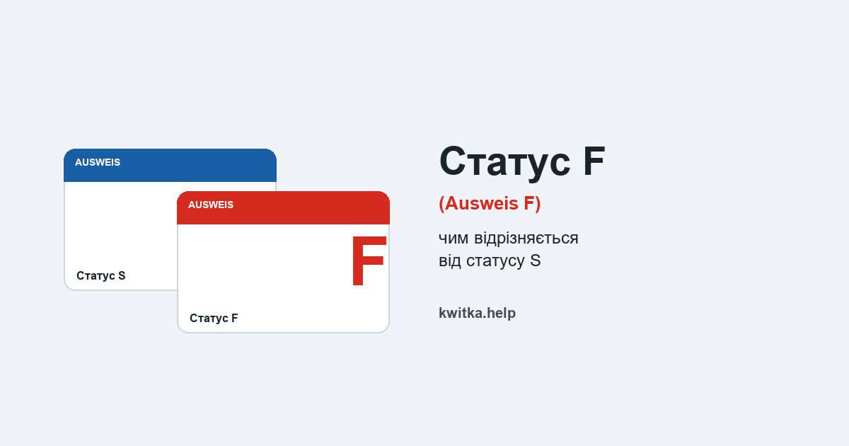 Статус захисту F (Ausweis F): чим відрізняється від S